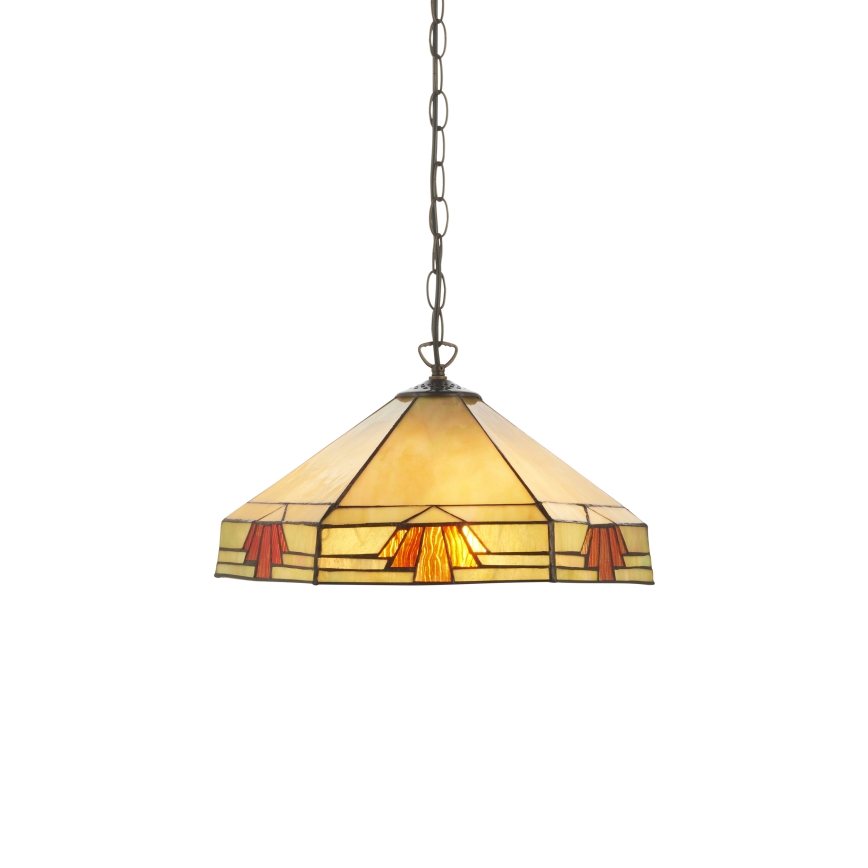 Endon 111989 - Κρεμαστό φωτιστικό με αλυσίδα Tiffany NEVADA 3xE27/10W/230V διάμ. 40 cm