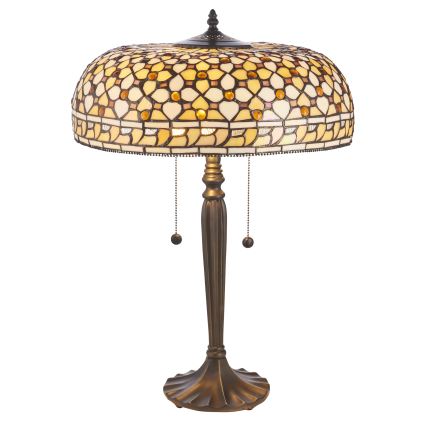 Endon 112178 - Επιτραπέζιο φωτιστικό Tiffany MILLE FEUX 2xE14/40W/230V διάμ. 45 cm