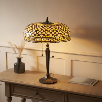 Endon 112178 - Επιτραπέζιο φωτιστικό Tiffany MILLE FEUX 2xE14/40W/230V διάμ. 45 cm