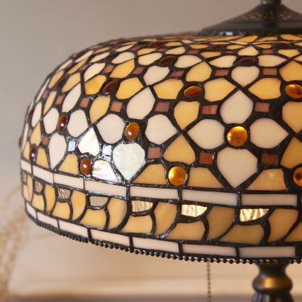 Endon 112178 - Επιτραπέζιο φωτιστικό Tiffany MILLE FEUX 2xE14/40W/230V διάμ. 45 cm