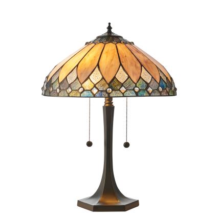 Endon 112183 - Επιτραπέζιο φωτιστικό Tiffany BROOKLYN 2xE14/10W/230V διάμ. 40 εκ.