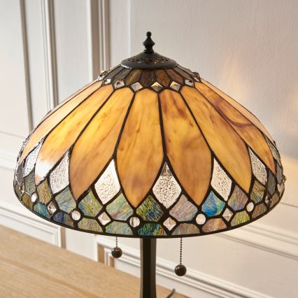 Endon 112183 - Επιτραπέζιο φωτιστικό Tiffany BROOKLYN 2xE14/10W/230V διάμ. 40 εκ.