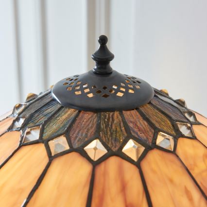 Endon 112183 - Επιτραπέζιο φωτιστικό Tiffany BROOKLYN 2xE14/10W/230V διάμ. 40 εκ.