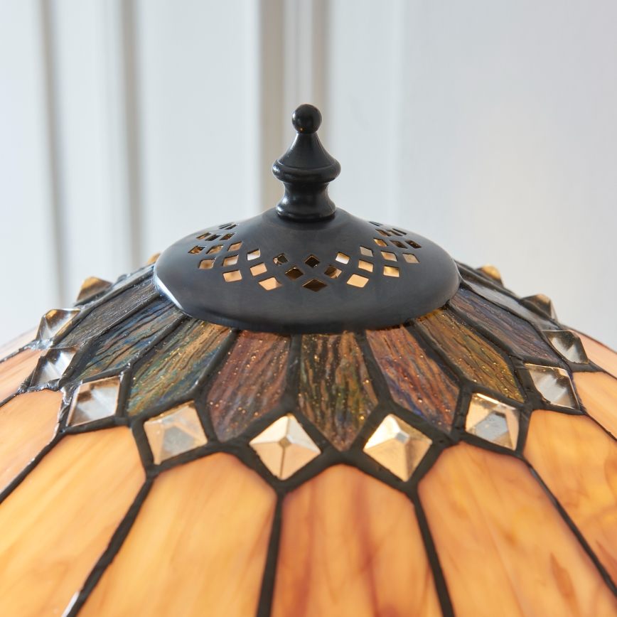 Endon 112183 - Επιτραπέζιο φωτιστικό Tiffany BROOKLYN 2xE14/10W/230V διάμ. 40 εκ.