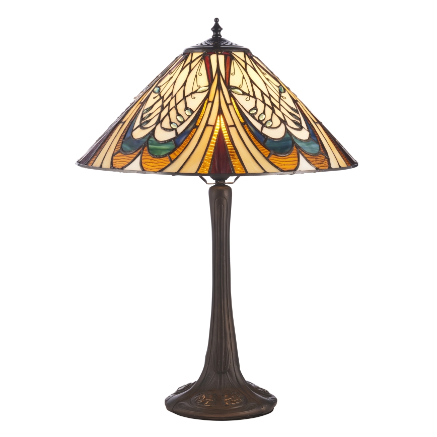 Endon 112185 - Επιτραπέζιο φωτιστικό Tiffany HECTOR 1xE27/10W/230V, διάμ. 40 cm