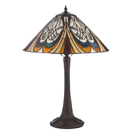 Endon 112185 - Επιτραπέζιο φωτιστικό Tiffany HECTOR 1xE27/10W/230V, διάμ. 40 cm