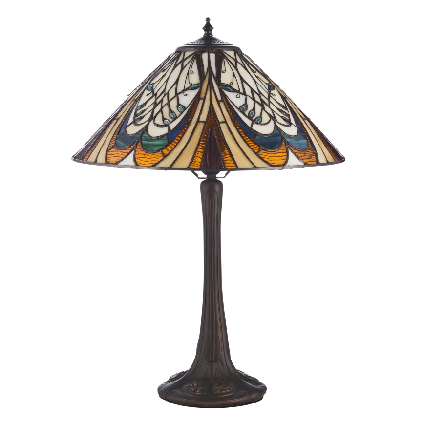Endon 112185 - Επιτραπέζιο φωτιστικό Tiffany HECTOR 1xE27/10W/230V, διάμ. 40 cm