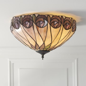 Endon 112188 - Φωτιστικό οροφής Tiffany HUTCHINSON 2xE27/60W/230V Ø 40 εκ.