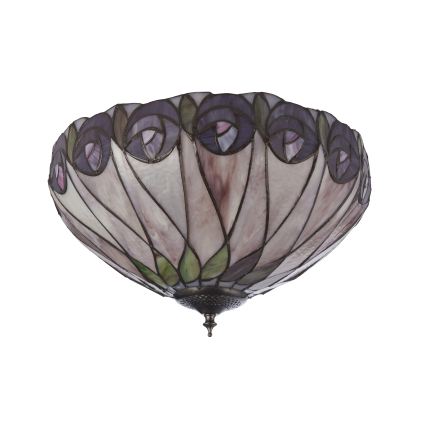 Endon 112188 - Φωτιστικό οροφής Tiffany HUTCHINSON 2xE27/60W/230V Ø 40 εκ.