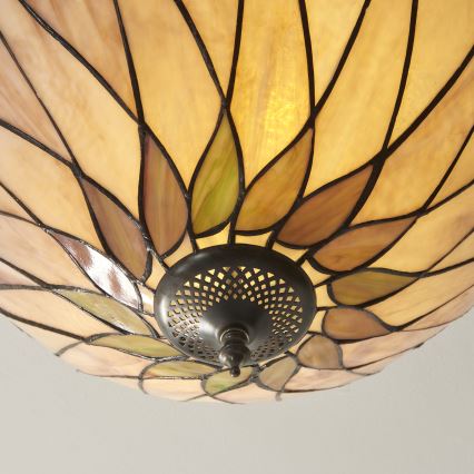 Endon 112188 - Φωτιστικό οροφής Tiffany HUTCHINSON 2xE27/60W/230V Ø 40 εκ.