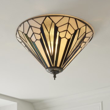 Endon 112191 - Φωτιστικό οροφής Tiffany ASTORIA 2xE27/60W/230V, διάμετρος 40 cm