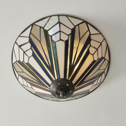 Endon 112191 - Φωτιστικό οροφής Tiffany ASTORIA 2xE27/60W/230V, διάμετρος 40 cm