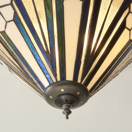 Endon 112191 - Φωτιστικό οροφής Tiffany ASTORIA 2xE27/60W/230V, διάμετρος 40 cm