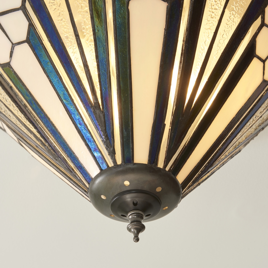Endon 112191 - Φωτιστικό οροφής Tiffany ASTORIA 2xE27/60W/230V, διάμετρος 40 cm