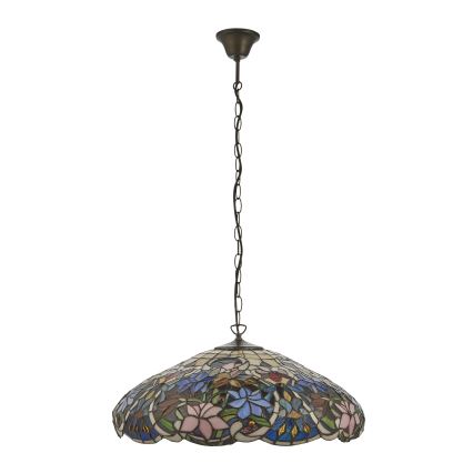 Endon 112193 - Πολυέλαιος με αλυσίδα Tiffany SULLIVAN 3xE27/60W/230V Ø 57 εκ.