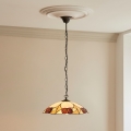 Endon 112197 - Κρεμαστό φωτιστικό με αλυσίδα Tiffany INGRAM, 1xE27/60W/230V, διάμ. 45 εκ.