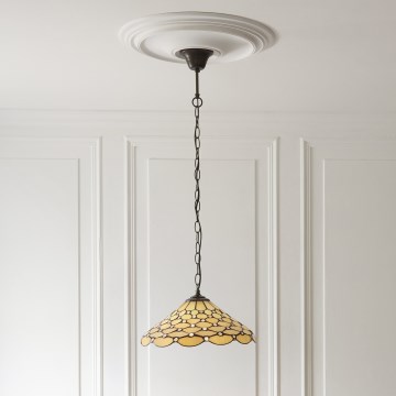 Endon 112226 - Πολυέλαιος σε αλυσίδα Tiffany PEARL 1xE27/10W/230V Ø 45 cm