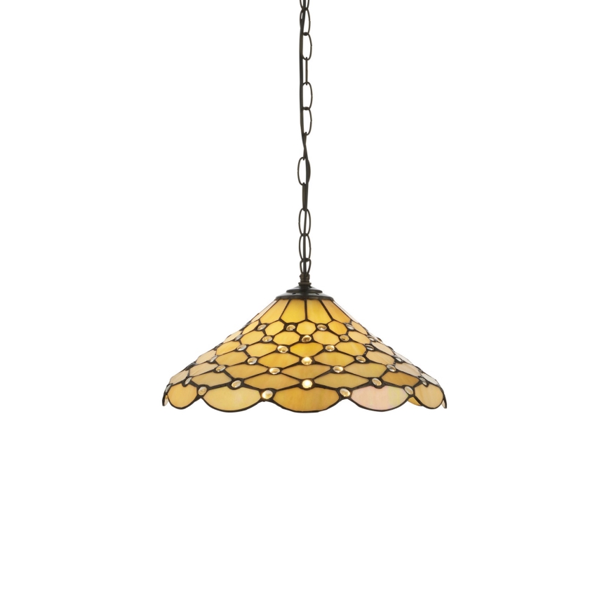 Endon 112226 - Πολυέλαιος σε αλυσίδα Tiffany PEARL 1xE27/10W/230V Ø 45 cm
