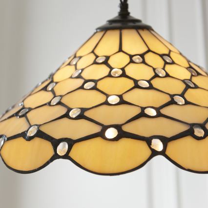 Endon 112226 - Πολυέλαιος σε αλυσίδα Tiffany PEARL 1xE27/10W/230V Ø 45 cm