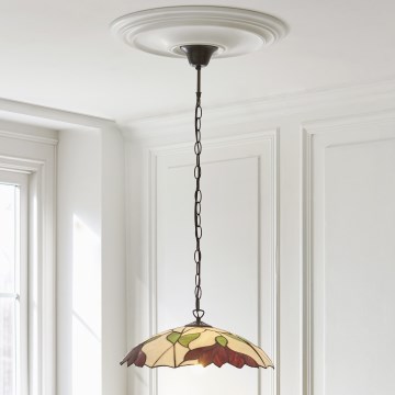 Endon 112246 - Κρεμαστό φωτιστικό με αλυσίδα Tiffany BOTANICA 1xE27/60W/230V Ø 45 cm