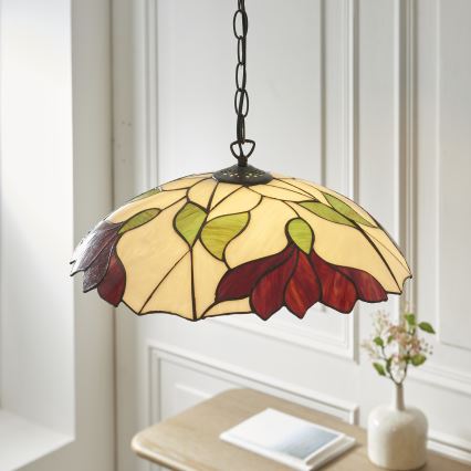 Endon 112246 - Κρεμαστό φωτιστικό με αλυσίδα Tiffany BOTANICA 1xE27/60W/230V Ø 45 cm