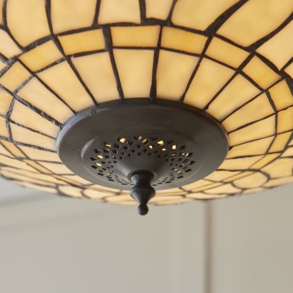 Endon 112251 - Πολυέλαιος με αλυσίδα Tiffany DRAGONFLY 3xE27/60W/230V, Ø 50 cm