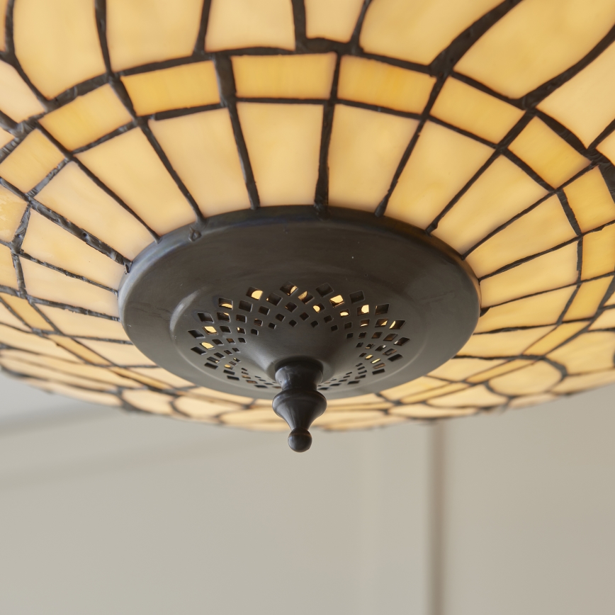 Endon 112251 - Πολυέλαιος με αλυσίδα Tiffany DRAGONFLY 3xE27/60W/230V, Ø 50 cm