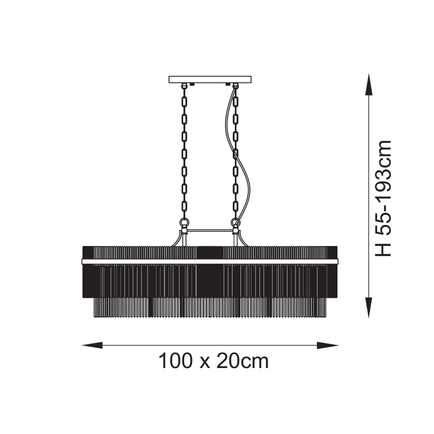 Endon 112573 - Κρεμαστό φωτιστικό οροφής MARIETTA 4xE14/6W/230V ορείχαλκος/διαφανές
