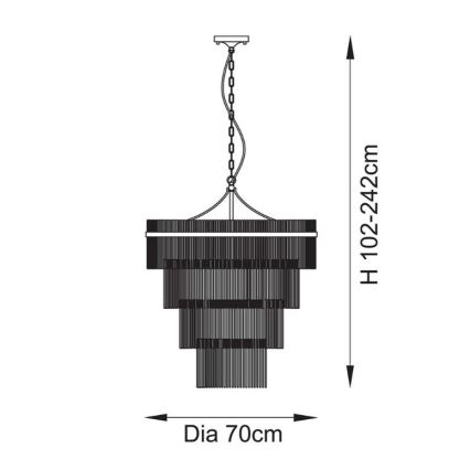 Endon 112576 - Κρεμαστό φωτιστικό οροφής MARIETTA 16xE14/6W/230V ορείχαλκος/διαφανές