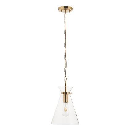 Endon 112859 - Πολυέλαιος με αλυσίδα HARLOW 1xE27/10W/230V ορείχαλκος