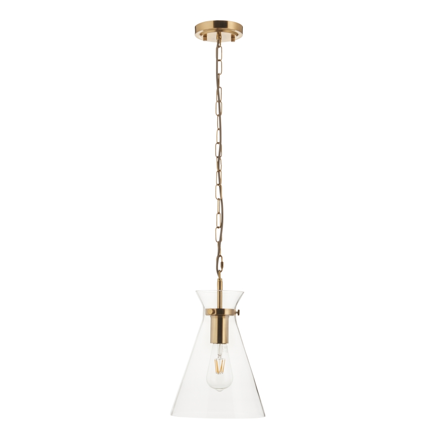 Endon 112859 - Πολυέλαιος με αλυσίδα HARLOW 1xE27/10W/230V ορείχαλκος