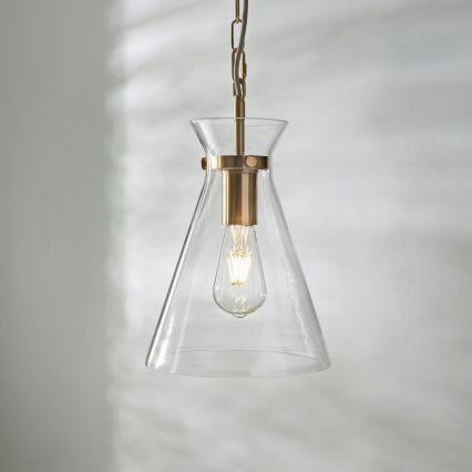 Endon 112859 - Πολυέλαιος με αλυσίδα HARLOW 1xE27/10W/230V ορείχαλκος