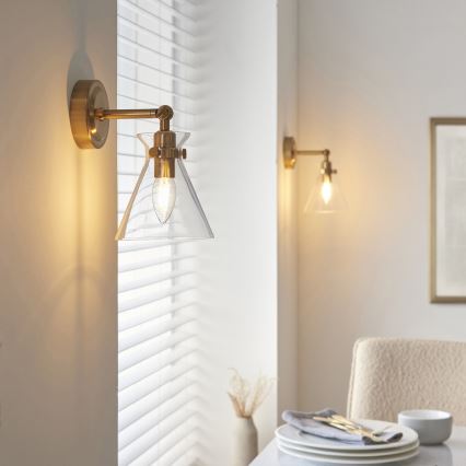 Endon 112861 - Επιτοίχιο σποτ φωτιστικό HARLOW 1xE14/7W/230V, χρυσό