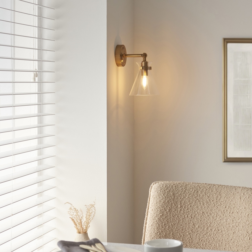 Endon 112861 - Επιτοίχιο σποτ φωτιστικό HARLOW 1xE14/7W/230V, χρυσό