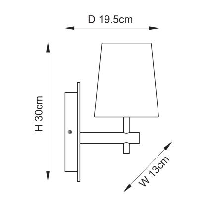 Endon 114200 - Επιτοίχιο φωτιστικό 1xE14/7W/230V μπεζ/χρυσό