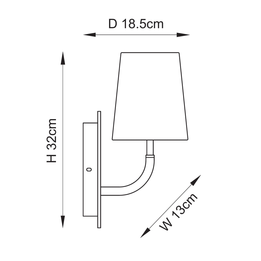 Endon 114202 - Φωτιστικό τοίχου 1xE14/7W/230V μπεζ/χρυσό