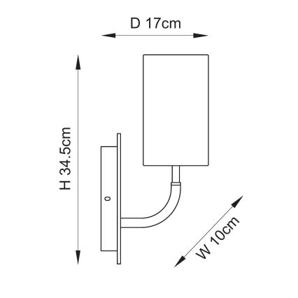 Endon 114203 - Επιτοίχιο φωτιστικό 1xE14/7W/230V μπεζ/χρυσό