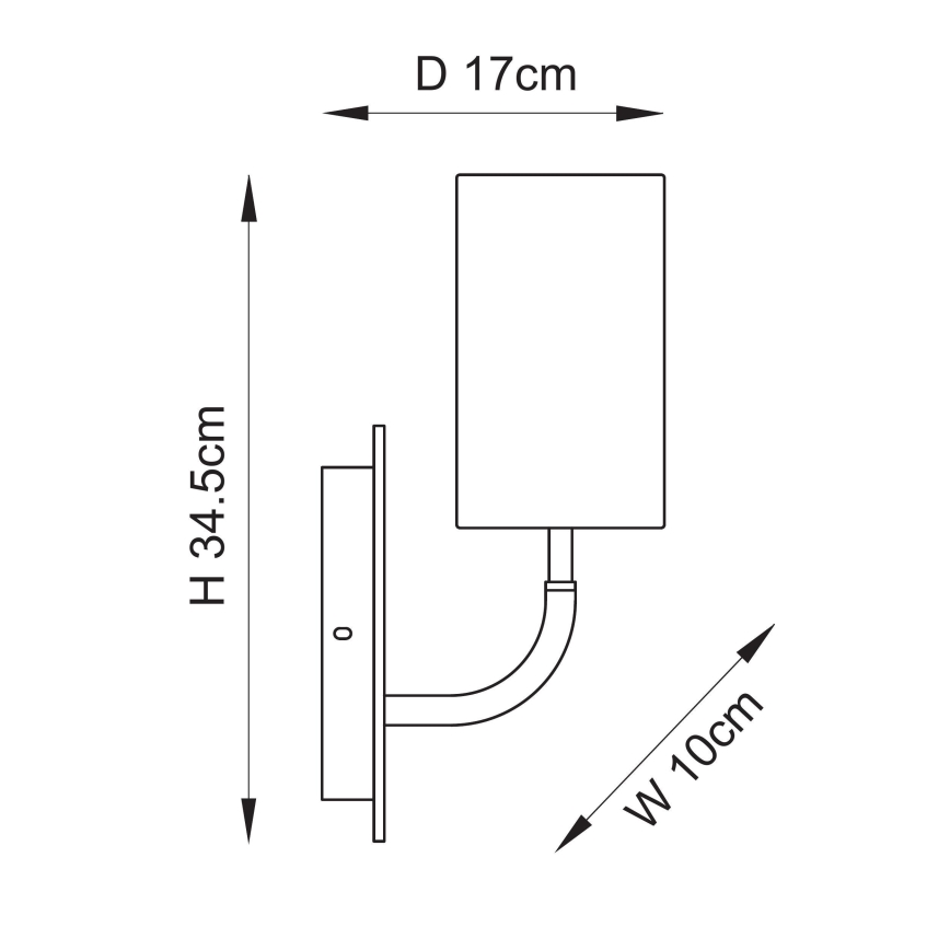 Endon 114203 - Επιτοίχιο φωτιστικό 1xE14/7W/230V μπεζ/χρυσό