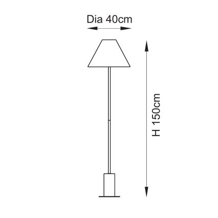 Endon 114209 - Φωτιστικό δαπέδου 1xE27/10W/230V μπεζ/χρυσό