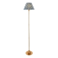 Endon 114778 - LED Dimmable επαναφορτιζόμενο φωτιστικό δαπέδου BURLEY LED/1,5W/5V 3600 mAh ορείχαλκος/μπλε