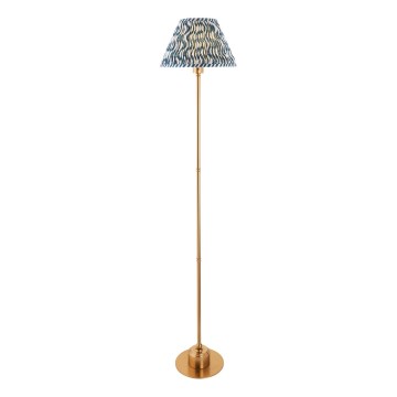 Endon 114778 - LED Dimmable επαναφορτιζόμενο φωτιστικό δαπέδου BURLEY LED/1,5W/5V ορείχαλκος/μπλε