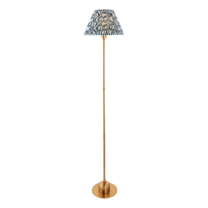 Endon 114778 - LED Dimmable επαναφορτιζόμενο φωτιστικό δαπέδου BURLEY LED/1,5W/5V ορείχαλκος/μπλε