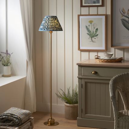 Endon 114778 - LED Dimmable επαναφορτιζόμενο φωτιστικό δαπέδου BURLEY LED/1,5W/5V ορείχαλκος/μπλε