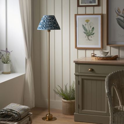 Endon 114778 - LED Dimmable επαναφορτιζόμενο φωτιστικό δαπέδου BURLEY LED/1,5W/5V ορείχαλκος/μπλε