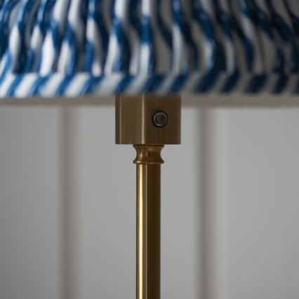Endon 114778 - LED Dimmable επαναφορτιζόμενο φωτιστικό δαπέδου BURLEY LED/1,5W/5V ορείχαλκος/μπλε