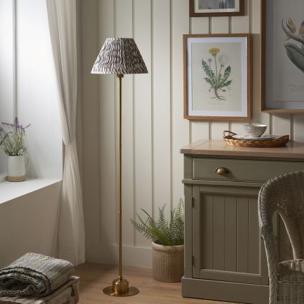 Endon 114785 - LED Dimmable επαναφορτιζόμενο φωτιστικό δαπέδου BURLEY LED/1,5W/5V ορείχαλκος/γκρι