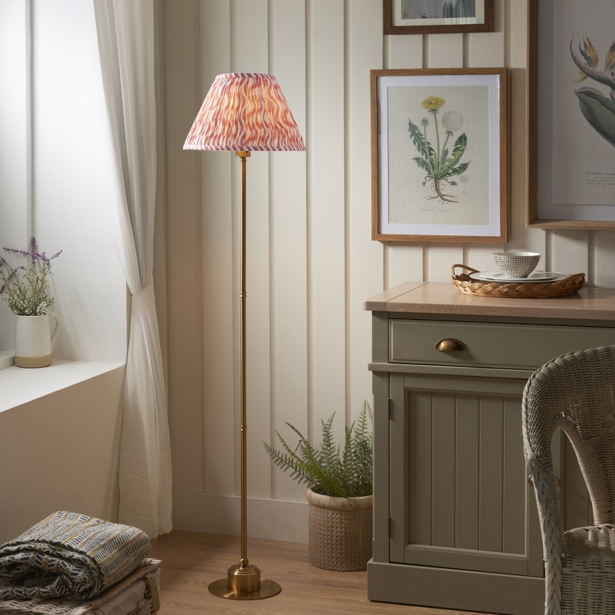 Endon 114786 - LED Dimmable επαναφορτιζόμενο φωτιστικό δαπέδου BURLEY LED/1,5W/5V ορείχαλκος/ροζ