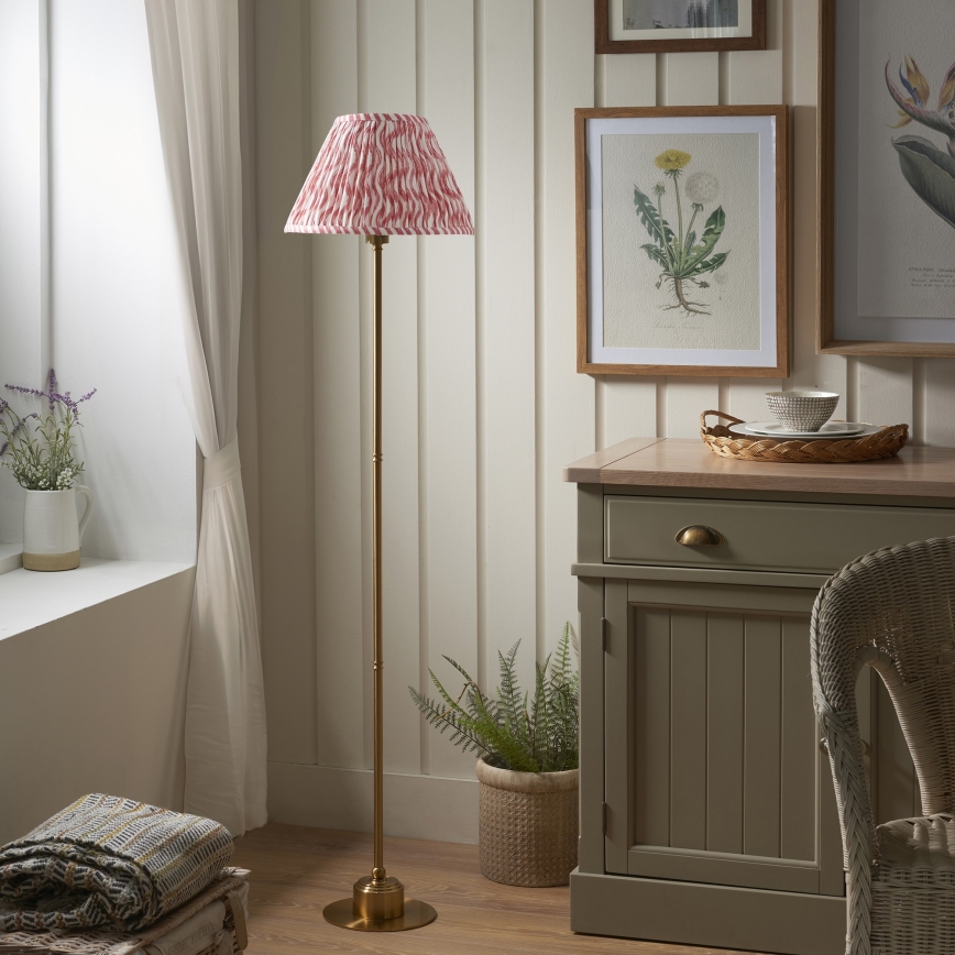 Endon 114786 - LED Dimmable επαναφορτιζόμενο φωτιστικό δαπέδου BURLEY LED/1,5W/5V ορείχαλκος/ροζ
