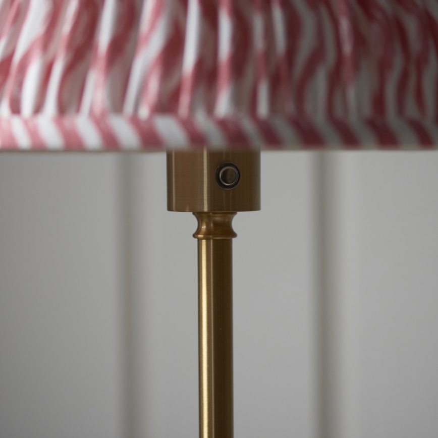 Endon 114786 - LED Dimmable επαναφορτιζόμενο φωτιστικό δαπέδου BURLEY LED/1,5W/5V ορείχαλκος/ροζ
