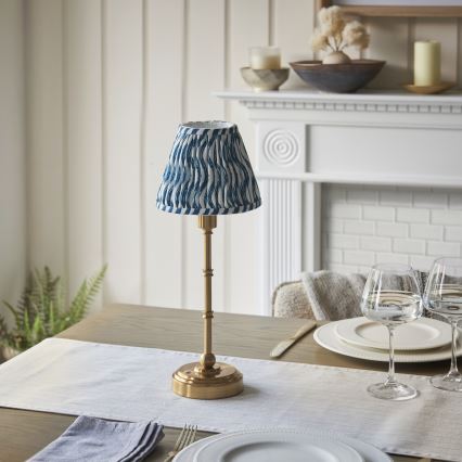 Endon 114796 - LED Dimmable επαναφορτιζόμενο επιτραπέζιο φωτιστικό	 BURLEY LED/1,5W/5V 3600 mAh ορείχαλκος/μπλε